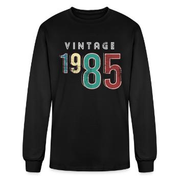 Retro Birthday 1985 Year Of Birth 1985 Vintage - Men's Long Sleeve T-Shirt - black - Front
