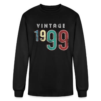 Retro Birthday 1999 Year Of Birth 1999 Vintage - Men's Long Sleeve T-Shirt - black - Front