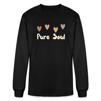 Pure Soul Butterfly Free Soul Hippie Soul - Men's Long Sleeve T-Shirt - black - Front