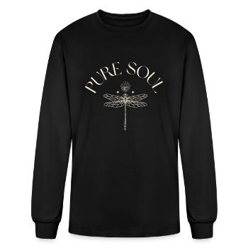 Pure Soul Butterfly Free Soul Hippie Soul - Men's Long Sleeve T-Shirt - black - Front