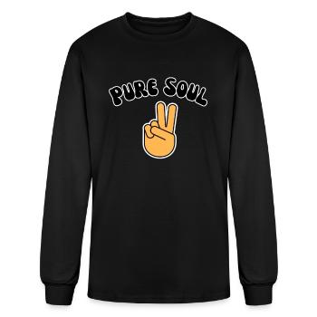 Pure Soul Butterfly Free Soul Hippie Soul - Men's Long Sleeve T-Shirt - black - Front