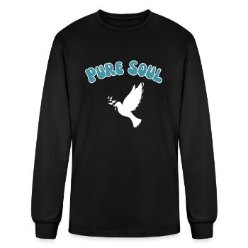 Pure Soul Butterfly Free Soul Hippie Soul - Men's Long Sleeve T-Shirt - black - Front