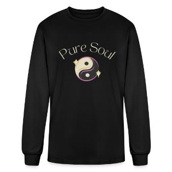 Pure Soul Butterfly Free Soul Hippie Soul - Men's Long Sleeve T-Shirt - black - Front