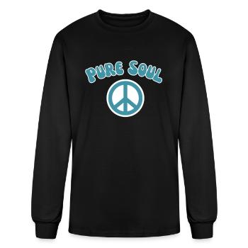 Pure Soul Butterfly Free Soul Hippie Soul - Men's Long Sleeve T-Shirt - black - Front