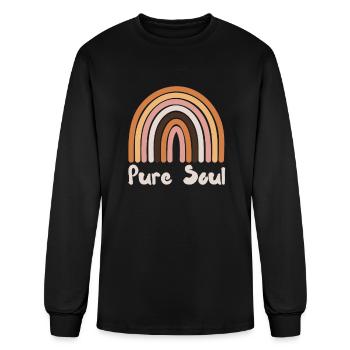 Pure Soul Butterfly Free Soul Hippie Soul - Men's Long Sleeve T-Shirt - black - Front