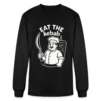 Eat the Kebab – Funny Doner Chef - Men's Long Sleeve T-Shirt - black - Front