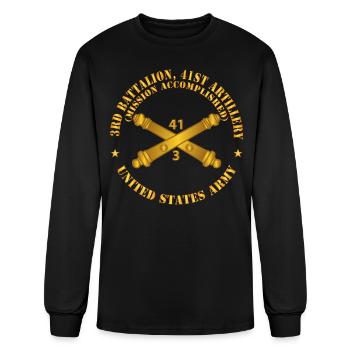 Army 3rd Bn 41st Artillery Mission Accomplished US - Men's Long Sleeve T-Shirt - black - Front