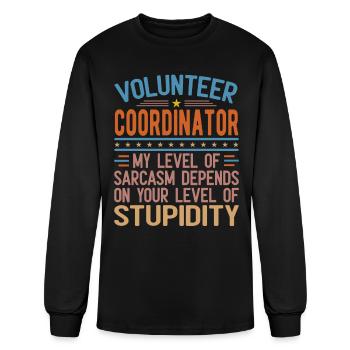 volunteer Coordinator Sarcasm - Men's Long Sleeve T-Shirt - black - Front