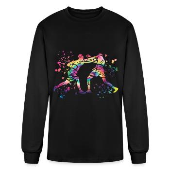 Boxing Fighter Kids Boxing Match Boxer - Men's Long Sleeve T-Shirt - black - Front