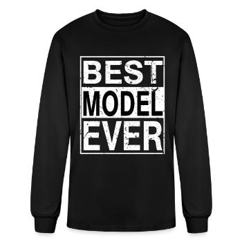 Best Model Ever Model Gift - Men's Long Sleeve T-Shirt - black - Front