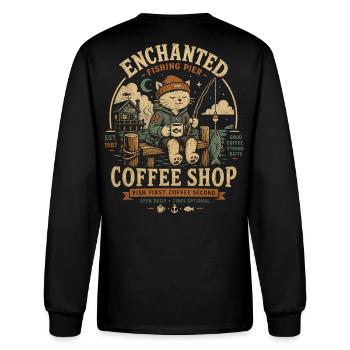 Enchanted Pier Coffee - Men's Long Sleeve T-Shirt - black - Back