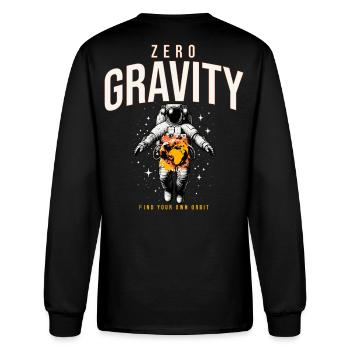 Zero Gravity Astronaut Erde Weltraum - Men's Long Sleeve T-Shirt - black - Back