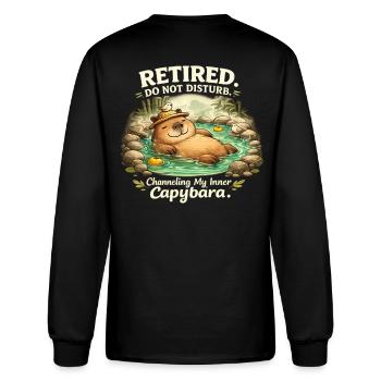 Retired Do Not Disturb | Funny Retirement Gift - Men's Long Sleeve T-Shirt - black - Back