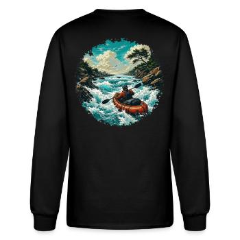 Riverrise Kayak Adventure - Men's Long Sleeve T-Shirt - black - Back