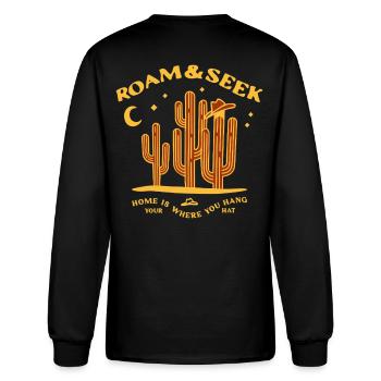 Roam & Seek - Men's Long Sleeve T-Shirt - black - Back