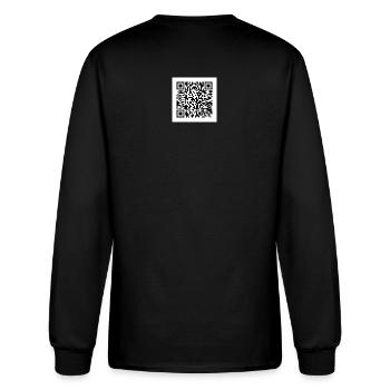QR Pixel Grid Abstract Code Art - Men's Long Sleeve T-Shirt - black - Back