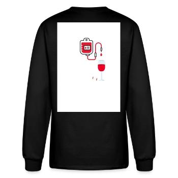 BLOOD DRIPPING  - Men's Long Sleeve T-Shirt - black - Back