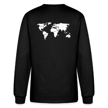 World map - Men's Long Sleeve T-Shirt - black - Back