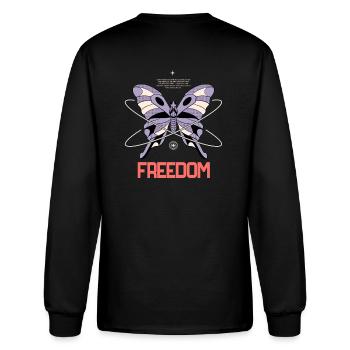 FREEDOM - Men's Long Sleeve T-Shirt - black - Back