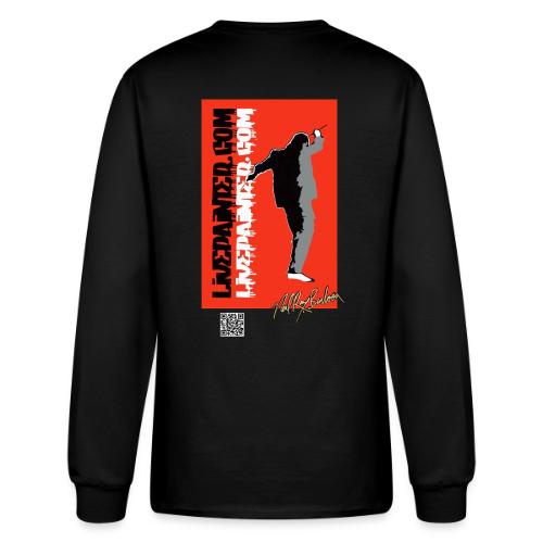 Backside Livepainter.com red logo - Men's Long Sleeve T-Shirt