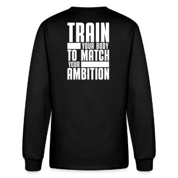 Train Body to Match Ambition Tee - Men's Long Sleeve T-Shirt - black - Back