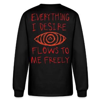 Desire Flows Freely Eye Logo - Men's Long Sleeve T-Shirt - black - Back