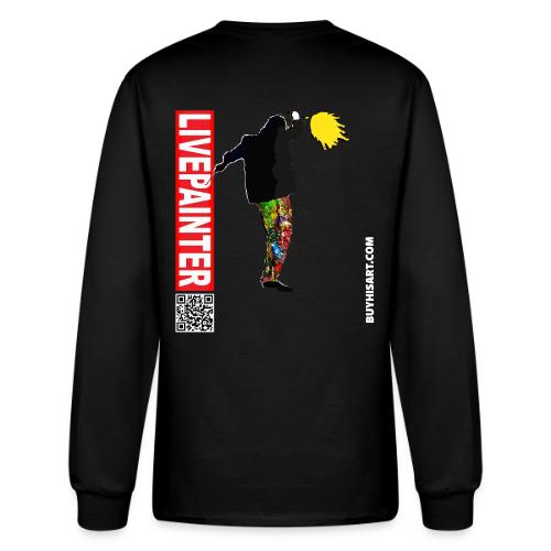 Back side Livepainter man - Men's Long Sleeve T-Shirt