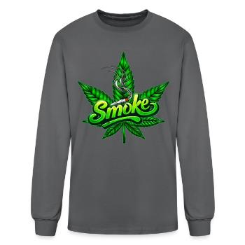Smoke - Men's Long Sleeve T-Shirt - charcoal - Front