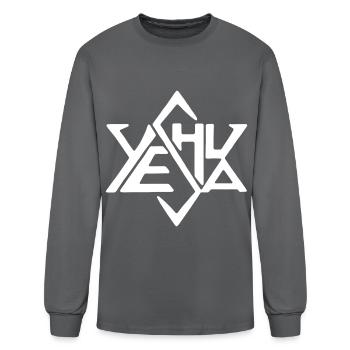 Yeshua Star - Men's Long Sleeve T-Shirt - charcoal - Front