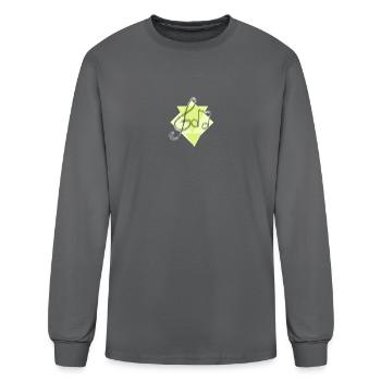 MUSIC CANVA PRINT DESIGN STYLE YELLOW BLACK - Men's Long Sleeve T-Shirt - charcoal - Front
