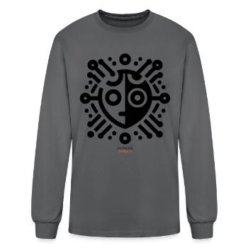 Human Intelligence - Men's Long Sleeve T-Shirt - charcoal - Front
