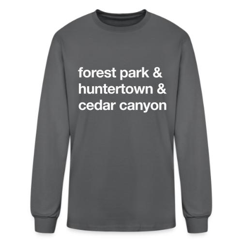 1 Church 3 Locations - Men's Long Sleeve T-Shirt