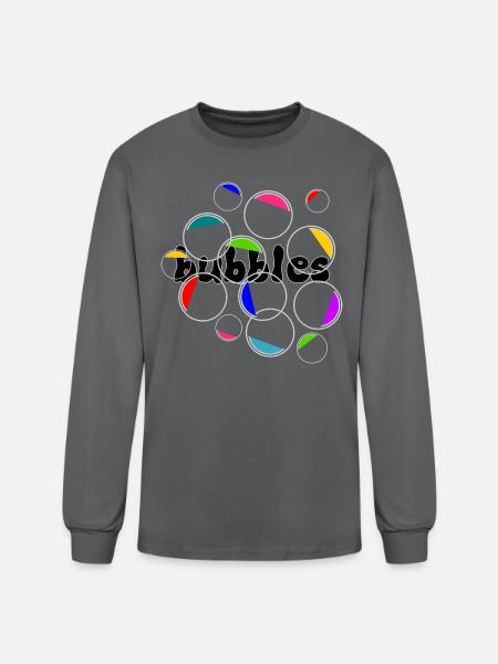 bubbles - Men's Long Sleeve T-Shirt - charcoal