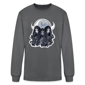 Déesse de la Triple Lune - T-shirt à manches longues Homme - gris - Devant
