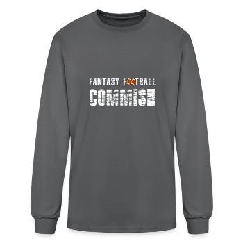 Fantasy Football Commish - Men's Long Sleeve T-Shirt - charcoal - Front