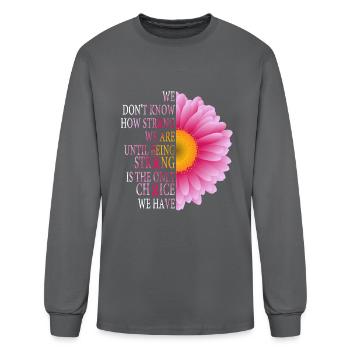 Breast Cancer Awareness - Men's Long Sleeve T-Shirt - charcoal - Front