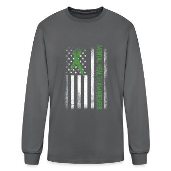 Mental Health Awareness - Men's Long Sleeve T-Shirt - charcoal - Front