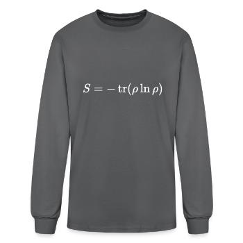 Von Neumann Entropy Quantum Information And - Men's Long Sleeve T-Shirt - charcoal - Front