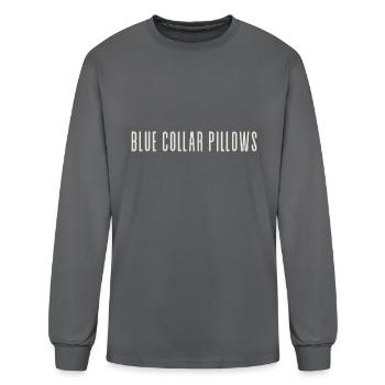 Blue Collar Pillows - Men's Long Sleeve T-Shirt - charcoal - Front