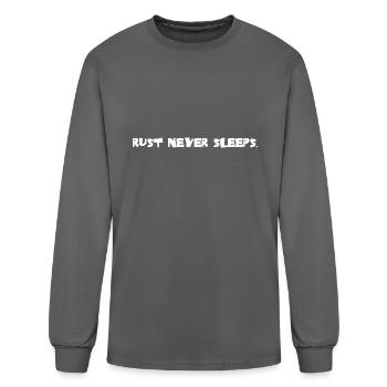 la rouille ne dort jamais - T-shirt à manches longues Homme - gris - Devant