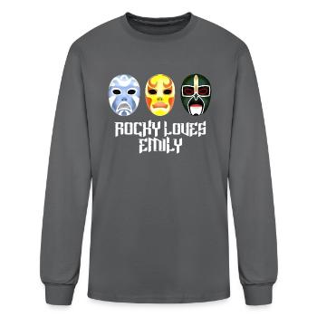 Rocky Loves Emily Funny - Men's Long Sleeve T-Shirt - charcoal - Front
