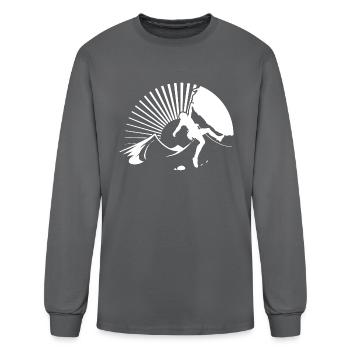 Mountains Alps Hiking Nature - Men's Long Sleeve T-Shirt - charcoal - Front