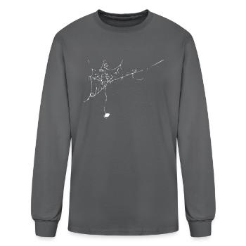 Whimsical Spider and Web - Men's Long Sleeve T-Shirt - charcoal - Front