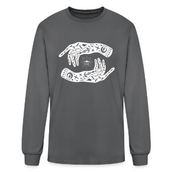 Witch Hands Wicca Pagan Witchcraft Witchy - Men's Long Sleeve T-Shirt - charcoal - Front