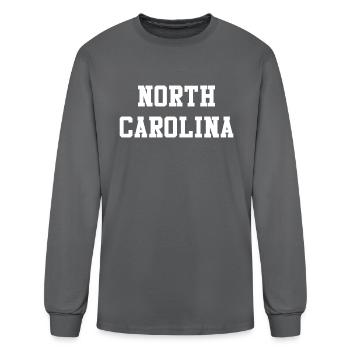 North Carolina - Men's Long Sleeve T-Shirt - charcoal - Front