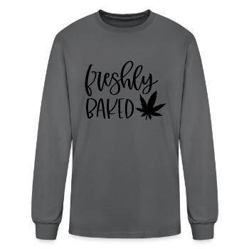 Freshly Baked - Men's Long Sleeve T-Shirt - charcoal - Front
