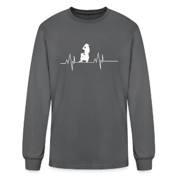 Cowgirl Heartbeat - Men's Long Sleeve T-Shirt - charcoal - Front