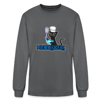 Mr. Whiskers - Men's Long Sleeve T-Shirt - charcoal - Front
