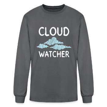 Cloud Watcher Meteorologist Storm Chaser - Men's Long Sleeve T-Shirt - charcoal - Front