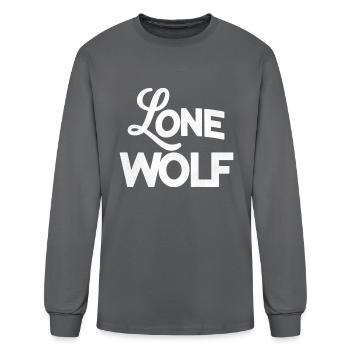 Leonard Kosnowski Lone Wolf Jacket - Men's Long Sleeve T-Shirt - charcoal - Front